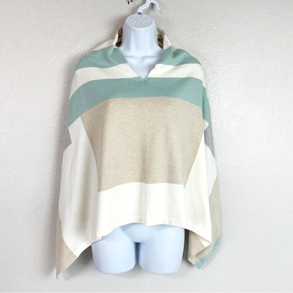 J. McLaughlin Color Block Worth Poncho OS - Picture 1 of 7